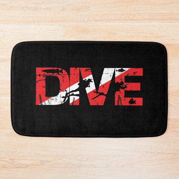 Item preview, Scuba Diver Silhouette Art - Diver Down Flag Design designed and sold by DigitalFhaiz.
