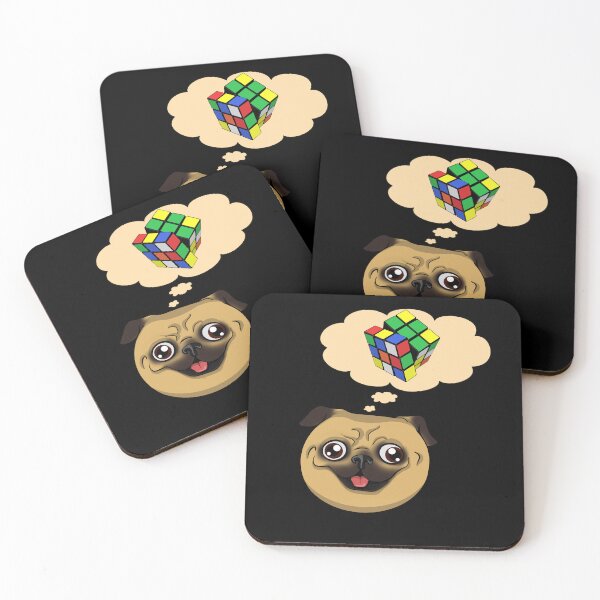 Item preview, Crazy Pug Math Dog Solves Rubik's Cube designed and sold by MagicEyesOnly.