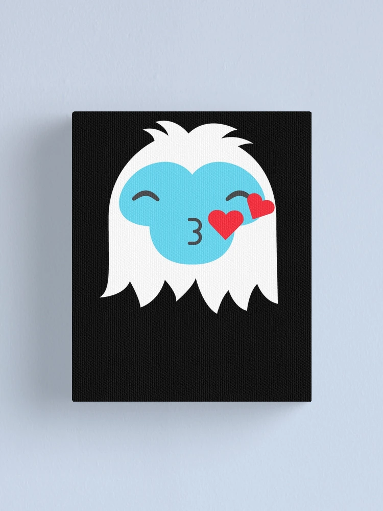 Imagen 1 de 3, Lienzo con la obra Blowing Kisses Abominable Snowman Emoticon Gear, diseñada y vendida por DynamicDesign.