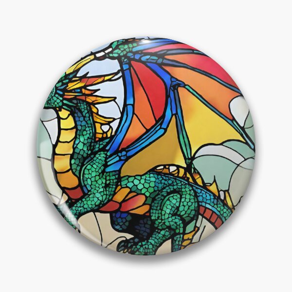 Item preview,  colorful stained glass with animals, dragon 5 designed and sold by GroonSpace.