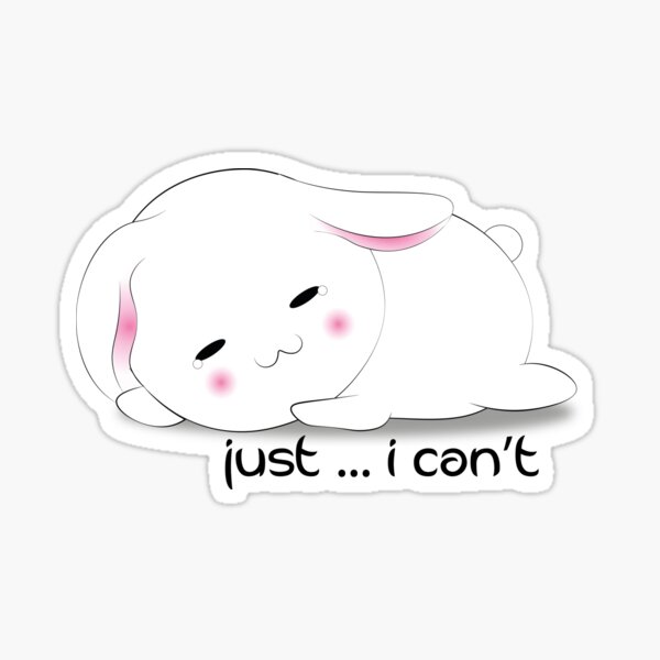 Item preview, Just... I can't - rabbit sleeping designed and sold by NaitoGraphisme.
