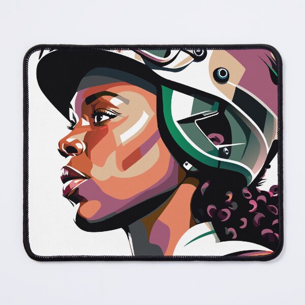 Item preview, Beautiful woman in helmet designed and sold by BubblyDelight.