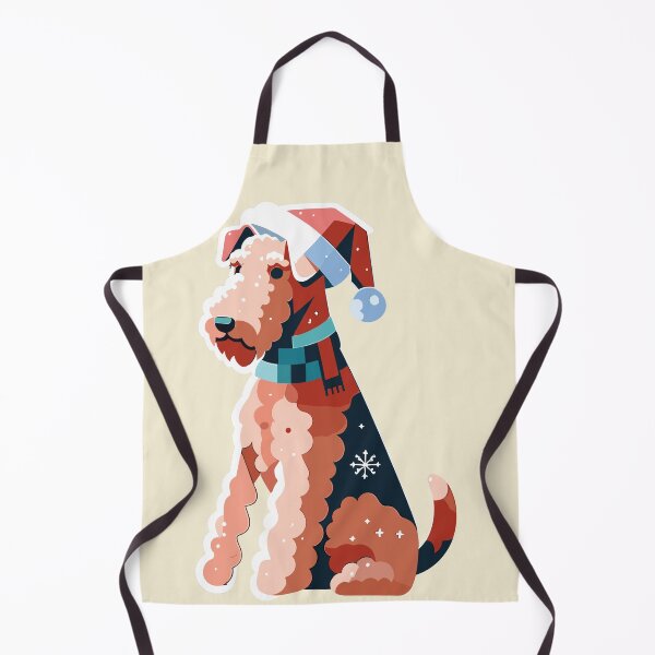 Item preview, Airedale Christmas Sticker designed and sold by bihtti.