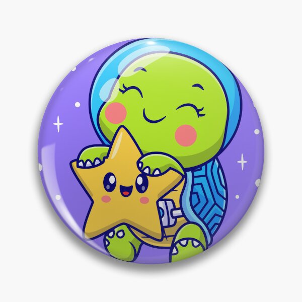 Item preview, AstroTurtle Adventures: Cute Space Explorer Cartoon Vector Illustration designed and sold by hjian8219.