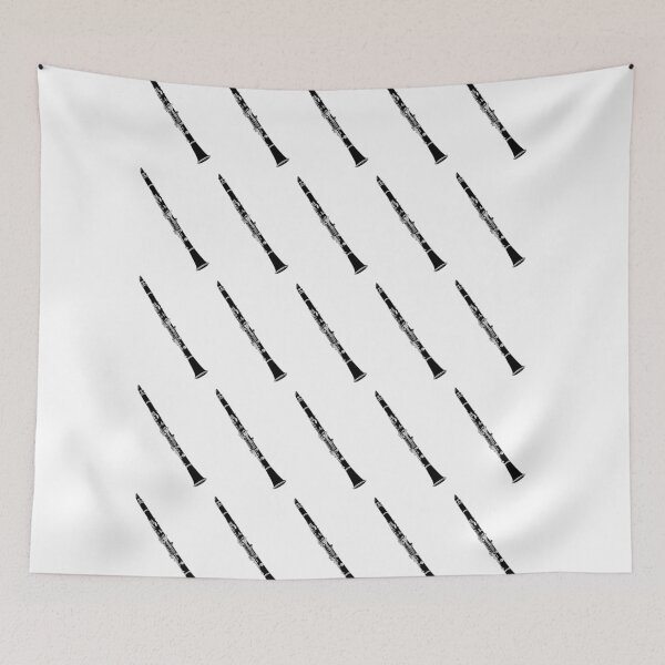Item preview, Medium Tiled Clarinet Repeating Pattern for Clarinetists designed and sold by ElegantTeaTime.
