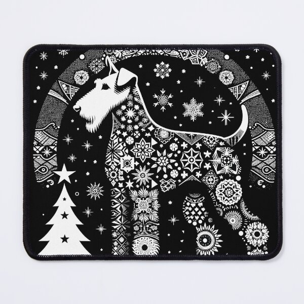 Item preview, Airedale Christmas Sticker designed and sold by bihtti.