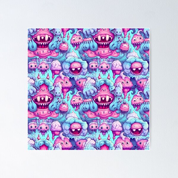 Item preview, Free Cute Monster Seamless Pattern Paper designed and sold by Aramdesing.