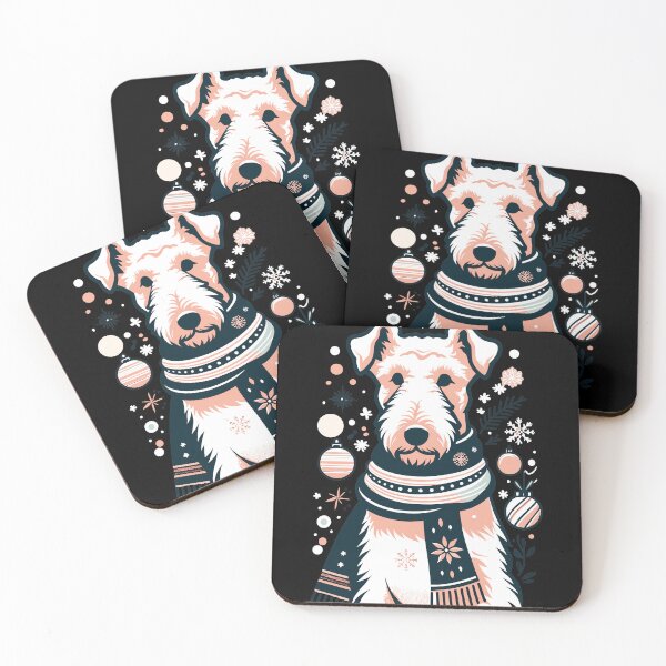 Item preview, Airedale Christmas Sticker designed and sold by bihtti.