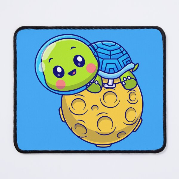 Item preview, Lunar Playdate: Cute Turtle Astronaut on the Moon Cartoon Vector Illustration designed and sold by hjian8219.