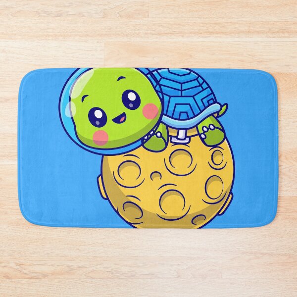 Item preview, Lunar Playdate: Cute Turtle Astronaut on the Moon Cartoon Vector Illustration designed and sold by hjian8219.