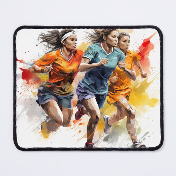 Item preview, Vivacity in Trio: Celebration of Women's Football designed and sold by ObjCrea123.