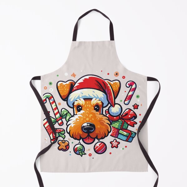 Item preview, Airedale Christmas Sticker designed and sold by bihtti.