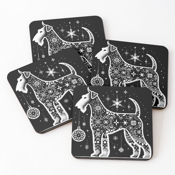 Item preview, Airedale Christmas Sticker designed and sold by bihtti.
