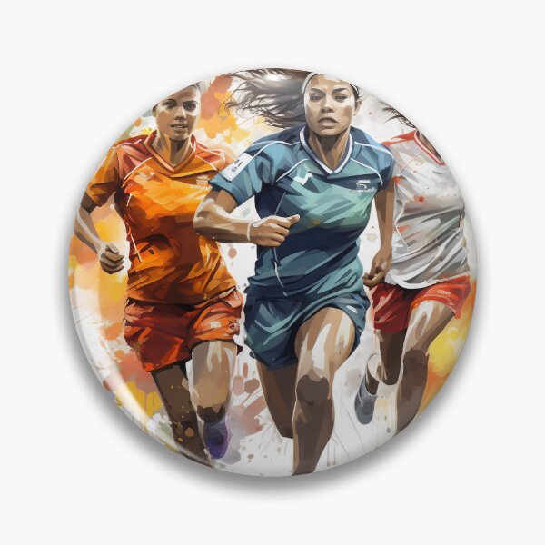 Item preview, Colorful Race: The Spirit of Women's Soccer designed and sold by ObjCrea123.