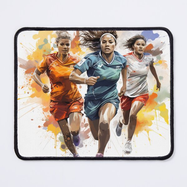 Item preview, Colorful Race: The Spirit of Women's Soccer designed and sold by ObjCrea123.