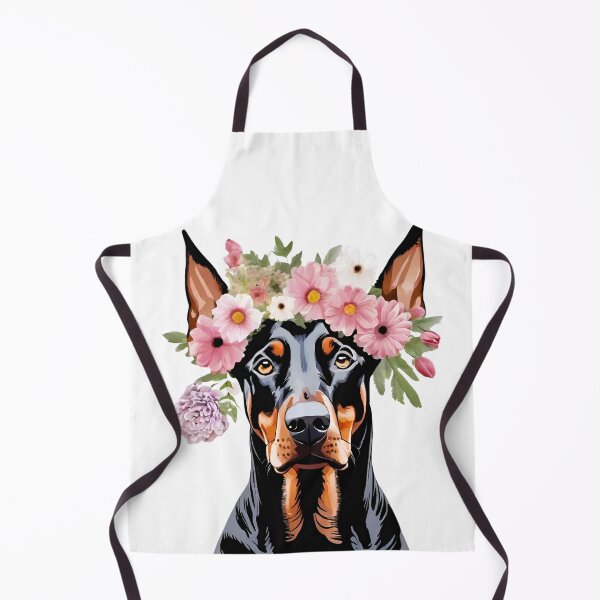 Artikelvorschau, Natürliches Ohr Schwarzer Dobermann | Blumen-Dobermann entworfen und verkauft von Ruslanov7.