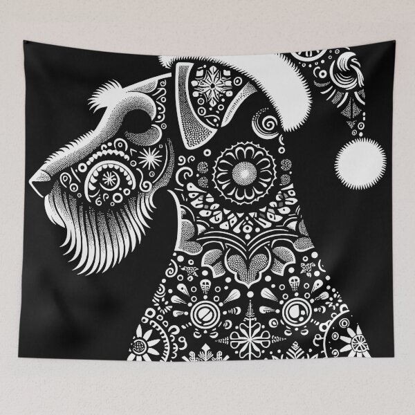 Item preview, Airedale Christmas Sticker designed and sold by bihtti.