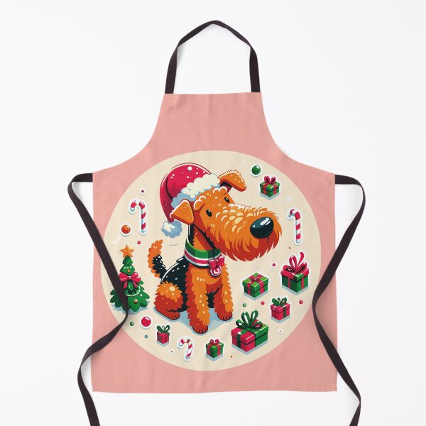 Item preview, Airedale Christmas Sticker designed and sold by bihtti.