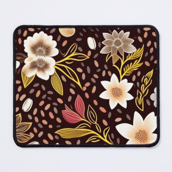Item preview, Coffee beans,  nuts, and vanilla flowers pattern  designed and sold by Roxburylane.