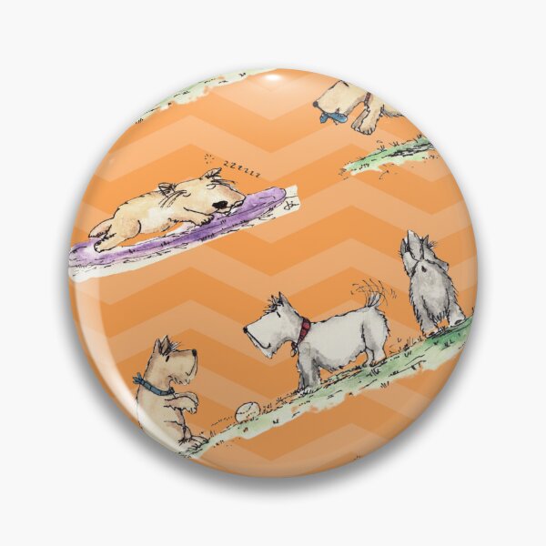 Item preview, Scotties at play - orange designed and sold by Scootersscottie.