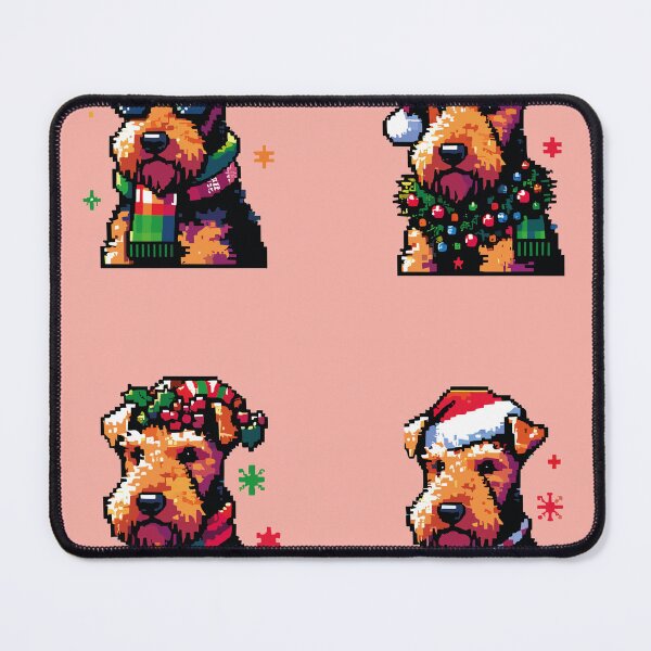 Item preview, Airedale Christmas Sticker designed and sold by bihtti.