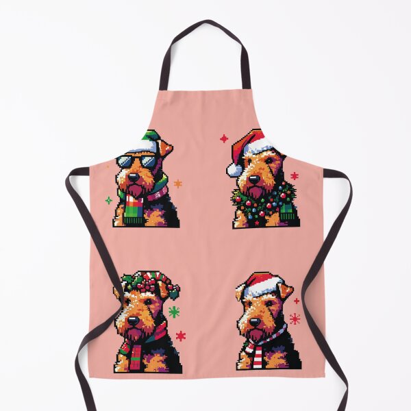 Item preview, Airedale Christmas Sticker designed and sold by bihtti.