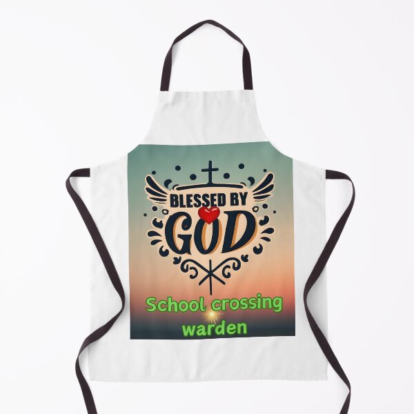 Item preview,  BLESSED BY GOD SCHOOL CROSSING WARDEN designed and sold by carlos crane.