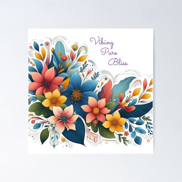 Item preview, Floral Vibes- nature beauty serene designed and sold by LoveDesignMania.