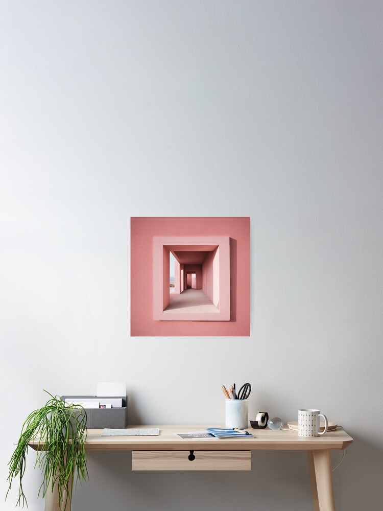 Thumbnail 2 of 3, Poster, Pink modern architecture designed and sold by ADP76.