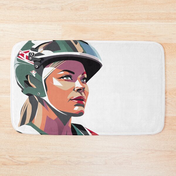 Item preview, Beautiful woman in helmet designed and sold by BubblyDelight.