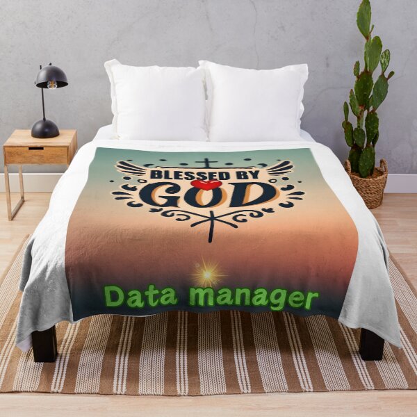 Item preview, BLESSED BY GOD DATA MANAGER designed and sold by carlos crane.