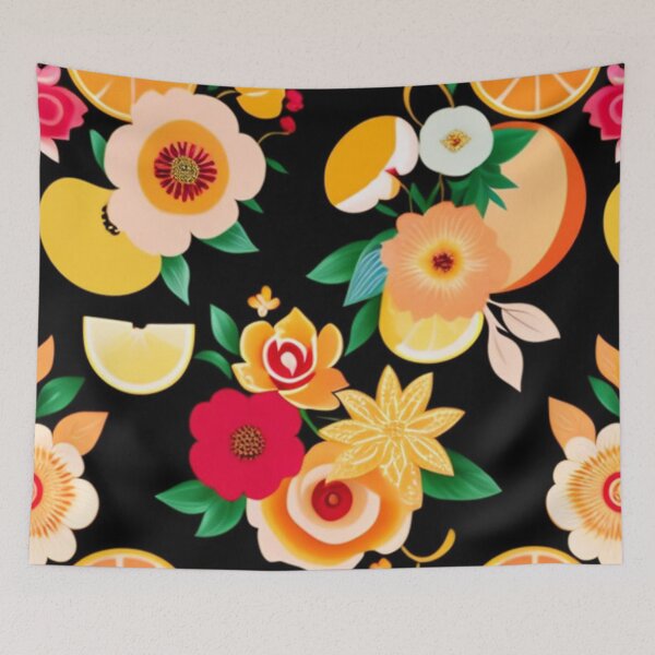 Item preview, Orange lemon and flowers  designed and sold by Roxburylane.