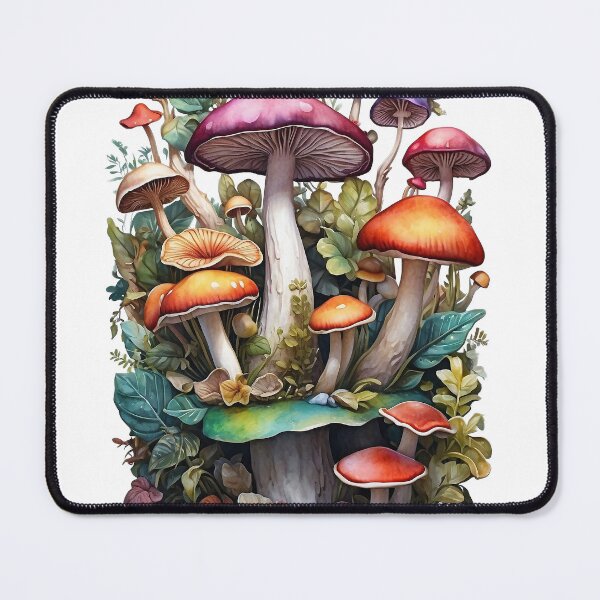 Item preview, Big Mushroom Watercolor illustration designed and sold by ChromoCrafts.