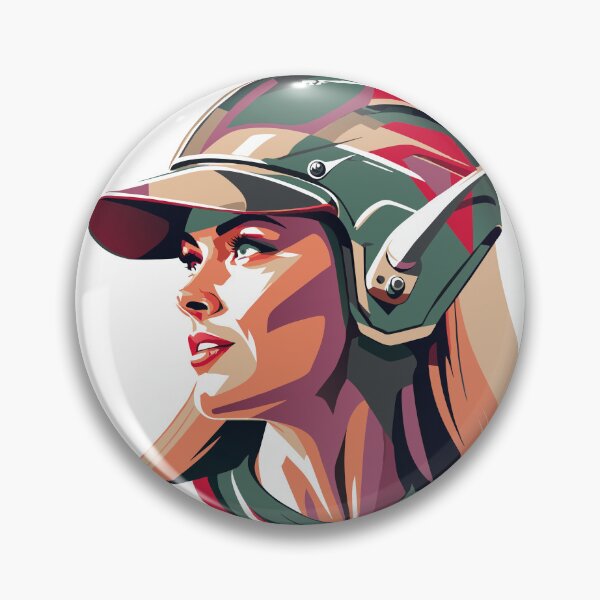 Item preview, Beautiful woman in helmet designed and sold by BubblyDelight.