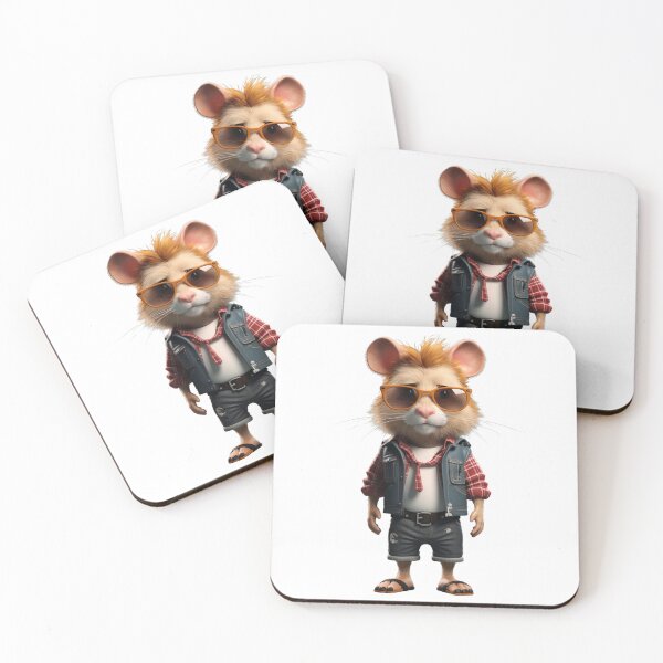 Item preview, Hipster Hamster designed and sold by RetroFutureee.
