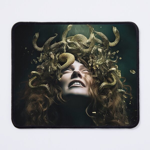 Item preview, Medusa with Golden Snakes designed and sold by OccultDreams.