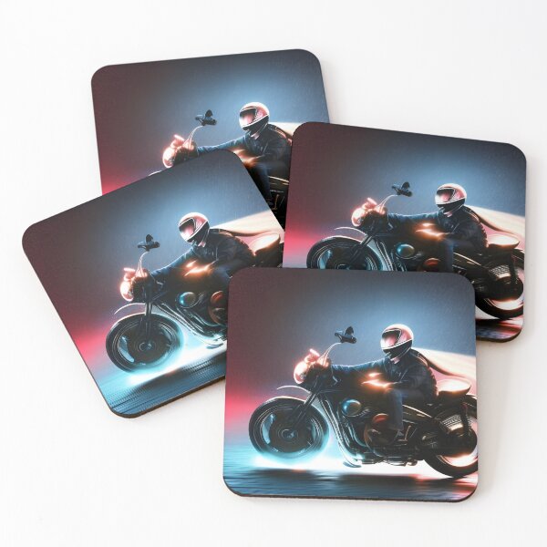 Item preview, Motor cycle in space on a rainy night designed and sold by ytdream.