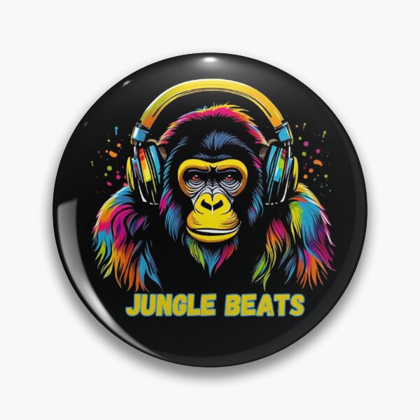 Item preview, Jungle rhythms, gorilla with headphones designed and sold by YolaShopOnline.