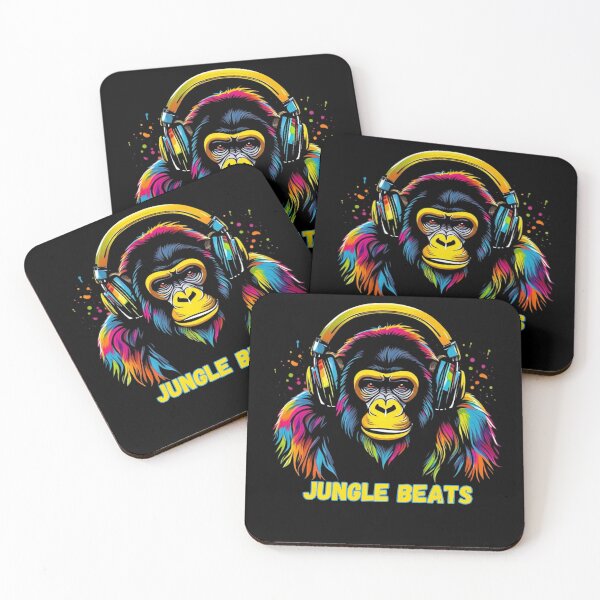 Item preview, Jungle rhythms, gorilla with headphones designed and sold by YolaShopOnline.