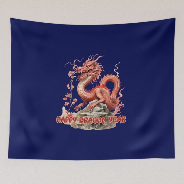 Item preview, Lunar New Year of the Dragon 2024 Pink designed and sold by CheekyChimpCo.