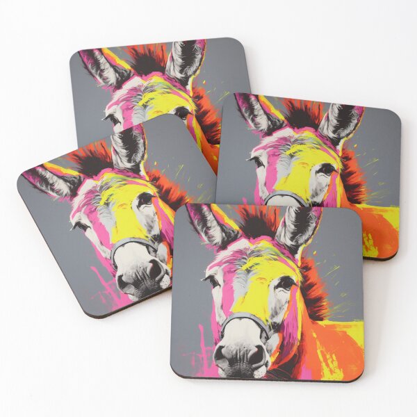Item preview, Paint Splash Donkey Neon Colours designed and sold by whitecat23.