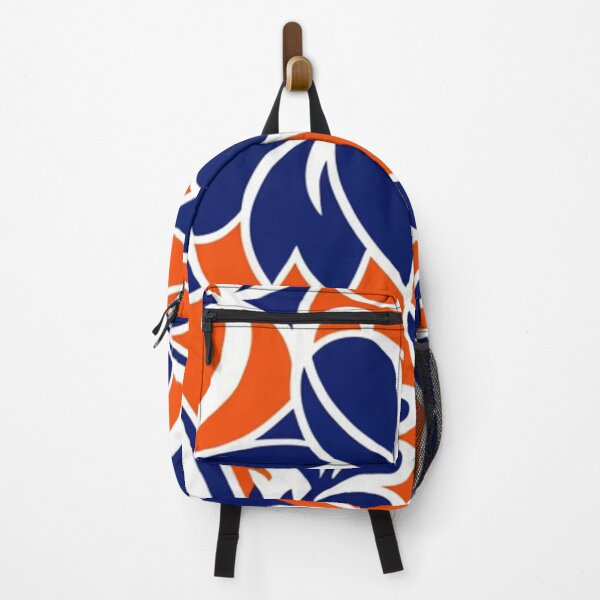 Item preview, Greek floral in orange and navy blue  designed and sold by Roxburylane.