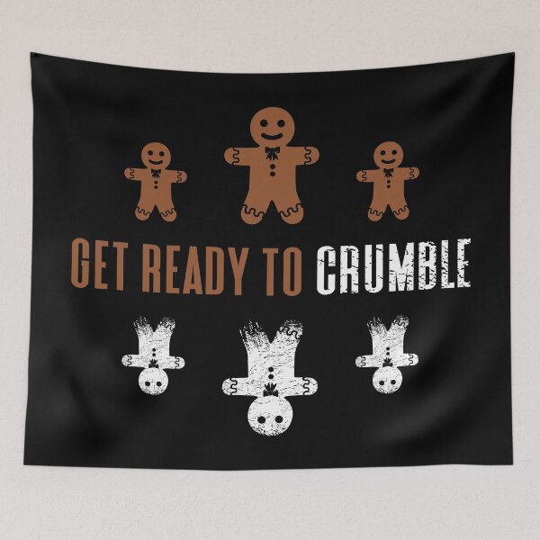 Item preview, Get Ready to Crumble - Funny Gingerbread Cookies Crumbling to Pieces (Gingerbread and White Design) 2 designed and sold by Spiprinto.