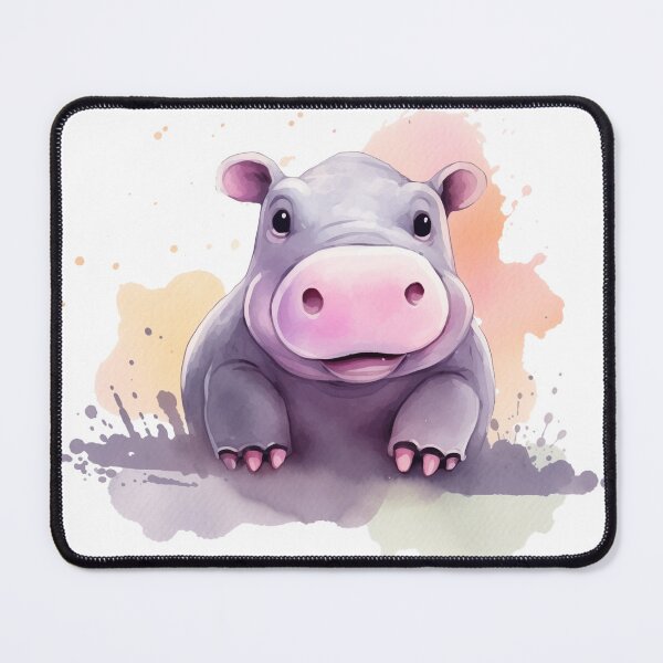 Item preview, Cute Hippopotamus designed and sold by TeeDesignNanny.