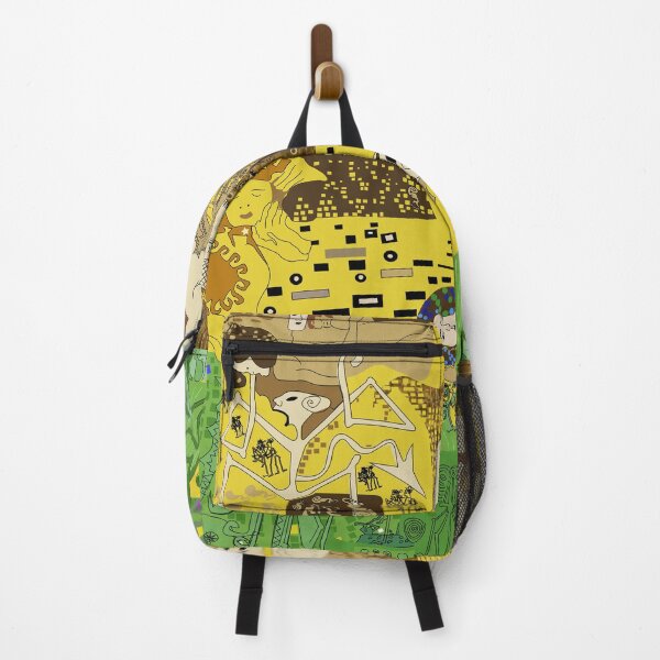 Item preview, Klimt inspired pattern art rave scene green yellow designed and sold by Elluse.