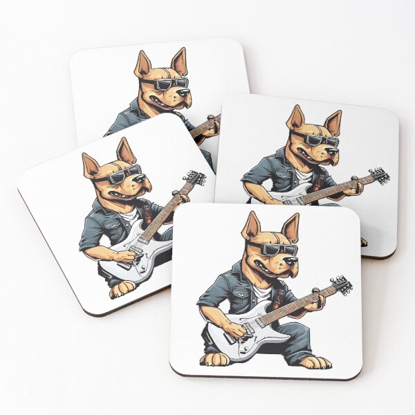 Item preview, FOLK ROCK DOG – rock dog - hard rock dog – guitarist dog designed and sold by Musicians-world.