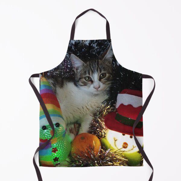 Item preview, Kitten among Christmas decorations. Holiday Kitten. designed and sold by inspiration3.