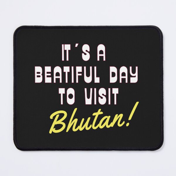 Item preview, Bhutan Asia. White text. Gift Ideas For The Travel Enthusiast. designed and sold by LindaLG.