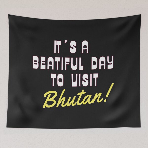 Item preview,  Bhutan Asia. White text.  Gift Ideas For The Travel Enthusiast. designed and sold by LindaLG.