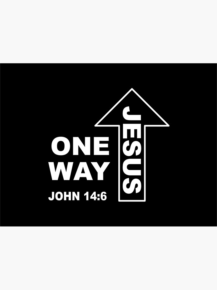 one-way-jesus-with-bible-verse-john-14-verse-6-poster-by